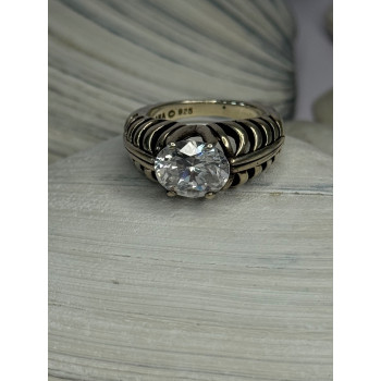 Kabana 925 Sterling Silver Cz Ring Size 6