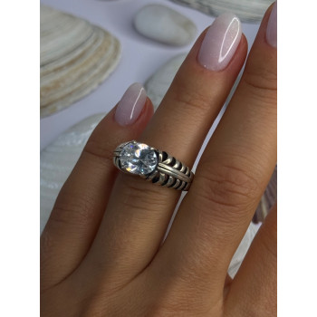 Kabana 925 Sterling Silver Cz Ring Size 6