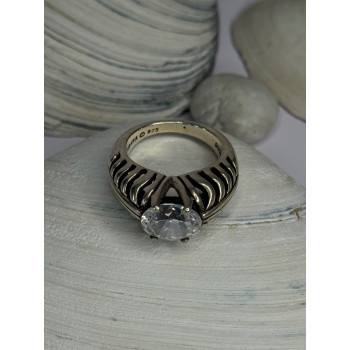 Kabana 925 Sterling Silver Cz Ring Size 6