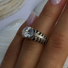 Kabana 925 Sterling Silver Cz Ring Size 6