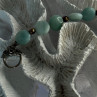 Beautiful 925 Sterling Silver Amazonite Stones Bracelet Length 7.5