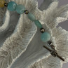 Beautiful 925 Sterling Silver Amazonite Stones Bracelet Length 7.5
