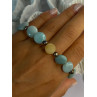 Beautiful 925 Sterling Silver Amazonite Stones Bracelet Length 7.5