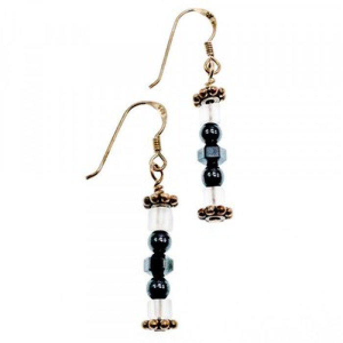 925 Sterling Silver Jewelry Glass Earrings