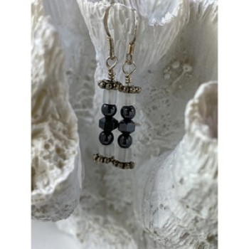 925 Sterling Silver Jewelry Glass Earrings