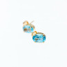 14K YELLOW GOLD TOPAZ STUD EARRINGS