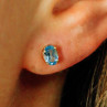 14K YELLOW GOLD TOPAZ STUD EARRINGS