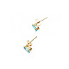 14K YELLOW GOLD TOPAZ STUD EARRINGS