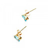14K YELLOW GOLD TOPAZ STUD EARRINGS