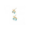 14K YELLOW GOLD TOPAZ STUD EARRINGS