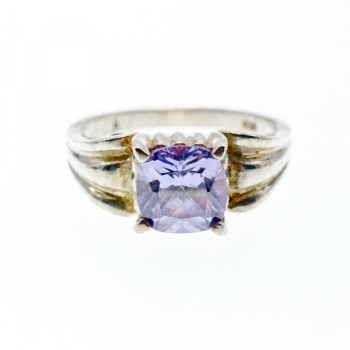 Vintage 925 Sterling Silver Amethyst Ring Size 11.75