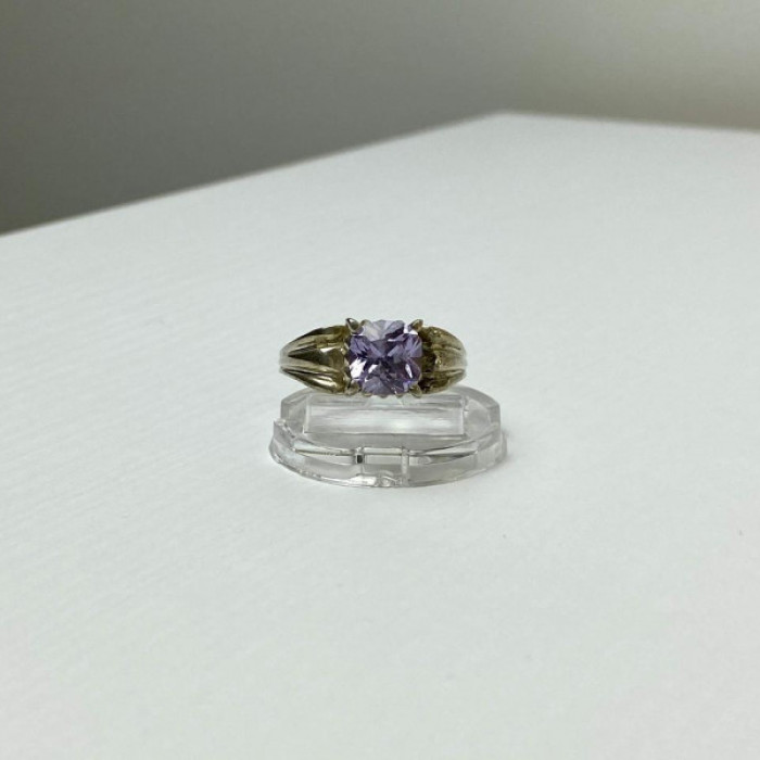 Vintage 925 Sterling Silver Amethyst Ring Size 11.75