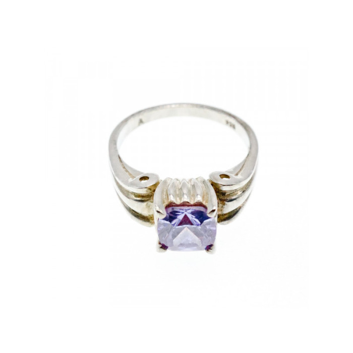 VINTAGE 925 STERLING SILVER AMETHYST RING SIZE 11.75