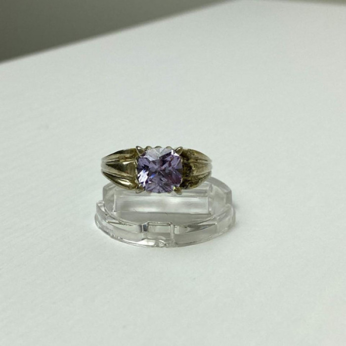 Vintage 925 Sterling Silver Amethyst Ring Size 11.75