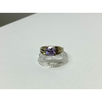 VINTAGE 925 STERLING SILVER AMETHYST RING SIZE 11.75