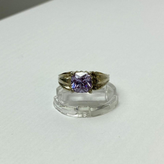 Vintage 925 Sterling Silver Amethyst Ring Size 11.75