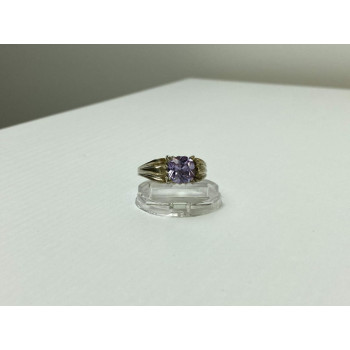 VINTAGE 925 STERLING SILVER AMETHYST RING SIZE 11.75