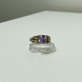 Vintage 925 Sterling Silver Amethyst Ring Size 11.75