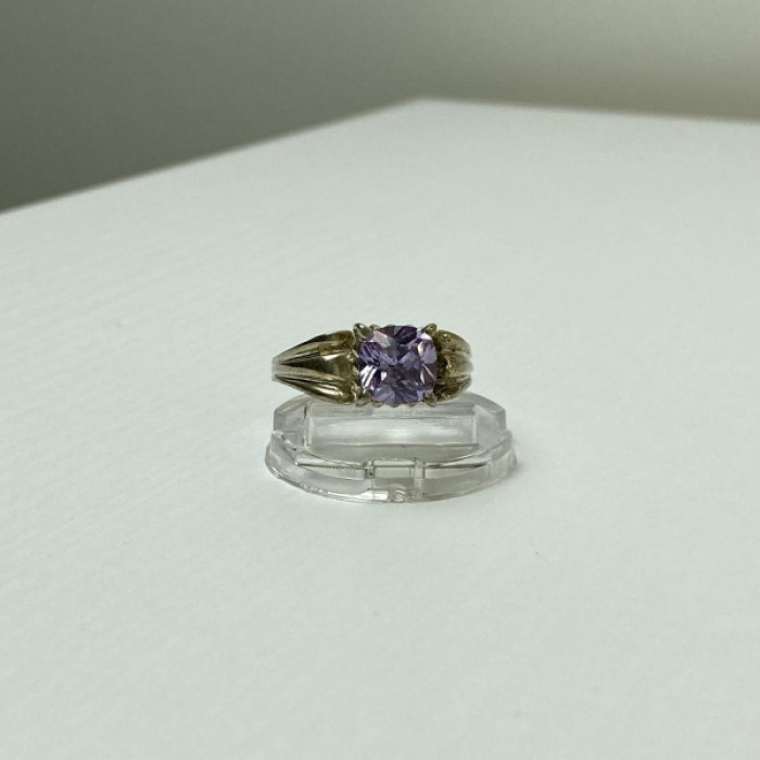 Vintage 925 Sterling Silver Amethyst Ring Size 11.75