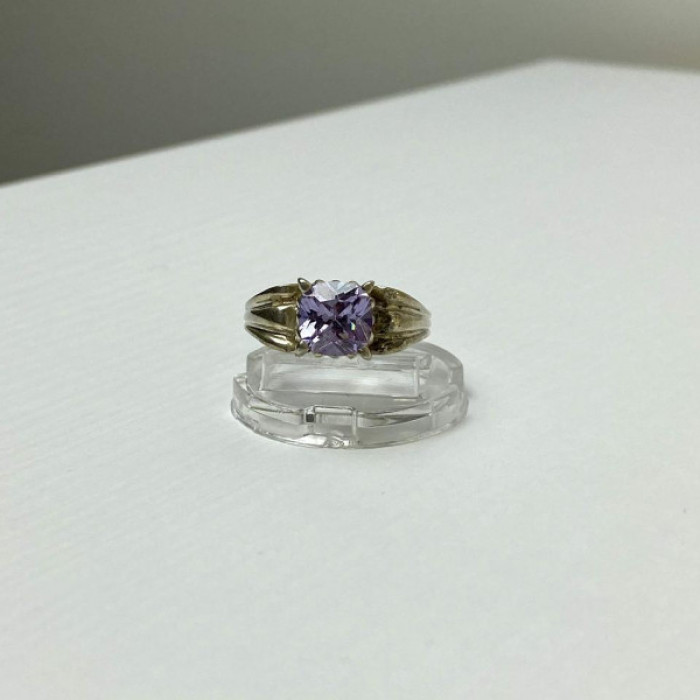 Vintage 925 Sterling Silver Amethyst Ring Size 11.75