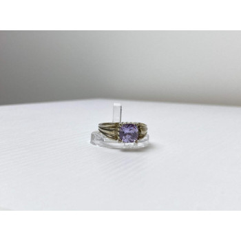 VINTAGE 925 STERLING SILVER AMETHYST RING SIZE 11.75