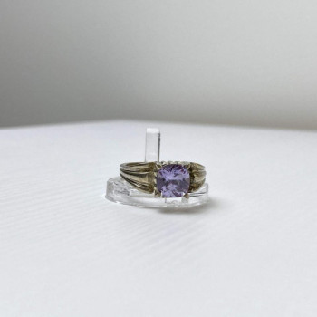 Vintage 925 Sterling Silver Amethyst Ring Size 11.75