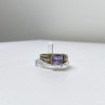 Vintage 925 Sterling Silver Amethyst Ring Size 11.75