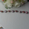 Ati 925 Sterling Silver Pink Evil Eye Bracelet Length 7 Inch