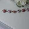 Ati 925 Sterling Silver Pink Evil Eye Bracelet Length 7 Inch