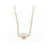 CHILDREN'S 14K YELLOW GOLD PEARL CHAIN WITH PENDANT