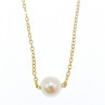 Children'S 14K Yellow Gold Pearl Chain With Pendant