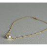 Children'S 14K Yellow Gold Pearl Chain With Pendant