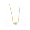 CHILDREN'S 14K YELLOW GOLD PEARL CHAIN WITH PENDANT