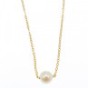 Children'S 14K Yellow Gold Pearl Chain With Pendant