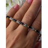 925 Sterling Silver Gold Plated Sapphire Bracelet Length 7.5 Inch