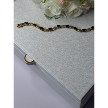 925 Sterling Silver Gold Plated Sapphire Bracelet Length 7.5 Inch