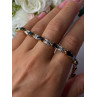 925 Sterling Silver Gold Plated Sapphire Bracelet Length 7.5 Inch