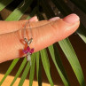 14K White Gold Pendant Necklace Ruby & Diamond