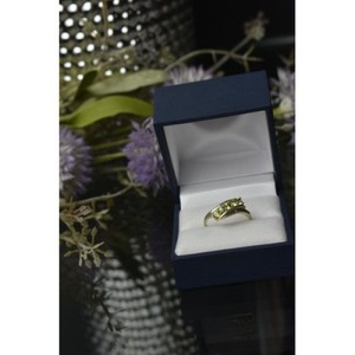 925 Sterling Silver Peridot Ring Size 8.5