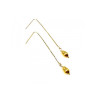 925 Sterling Silver Gold Plated Broach Earrings