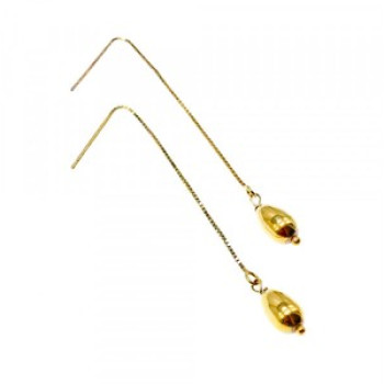 925 Sterling Silver Gold Plated Broach Earrings