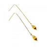 925 Sterling Silver Gold Plated Broach Earrings