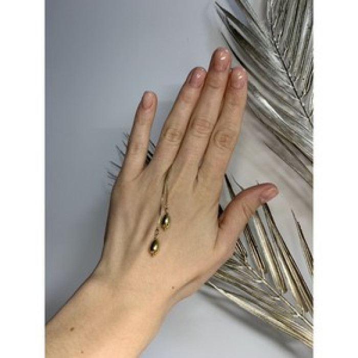 925 Sterling Silver Gold Plated Broach Earrings