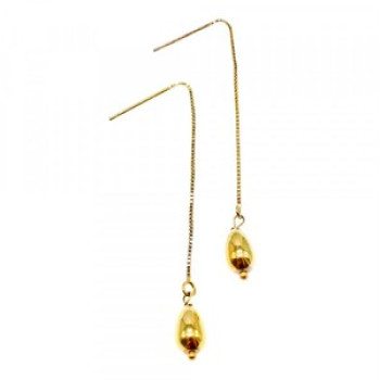 925 Sterling Silver Gold Plated Broach Earrings