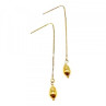 925 Sterling Silver Gold Plated Broach Earrings