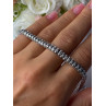 925 Sterling Silver Fas 3 Diamonds Bracelet Length 7.5 Inch