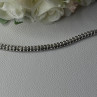 925 Sterling Silver Fas 3 Diamonds Bracelet Length 7.5 Inch