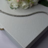 925 Sterling Silver Fas 3 Diamonds Bracelet Length 7.5 Inch