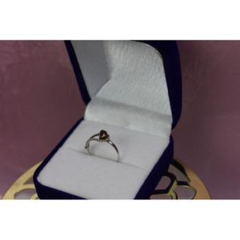 925 Sterling Silver Garnet Ring Size 5.5