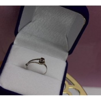 925 Sterling Silver Garnet Ring Size 5.5